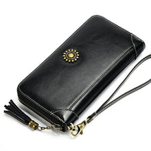 Load image into Gallery viewer, Simple Genuine Leather Women Wallet Oil Wax Leather
