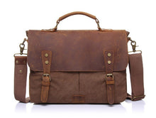 Load image into Gallery viewer, Vintage men's canvas messenger bag