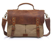 Load image into Gallery viewer, Vintage men's canvas messenger bag