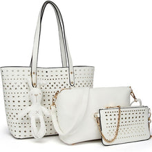 Load image into Gallery viewer, 3pcs/Set hollow Women tote Bag summer