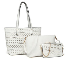 Load image into Gallery viewer, 3pcs/Set hollow Women tote Bag summer