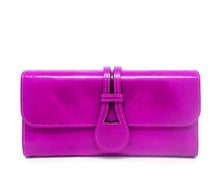 Load image into Gallery viewer, genuine leather oil wax multi folder solid wallet long purse for women