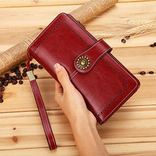 Load image into Gallery viewer, Long Leather Female Clutch Purse Cellphone Bag