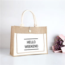 Load image into Gallery viewer, High Quality Women Linen Luxury Tote Large Capacity bag