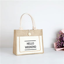 Load image into Gallery viewer, High Quality Women Linen Luxury Tote Large Capacity bag