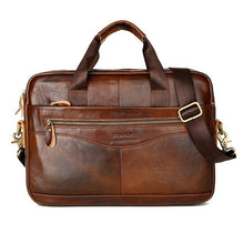 Load image into Gallery viewer, Cowhide Leather Briefcase Mens Genuine Leather Handbags