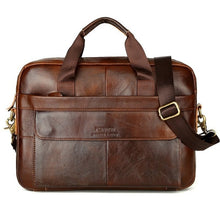 Load image into Gallery viewer, Cowhide Leather Briefcase Mens Genuine Leather Handbags