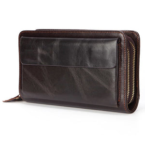 Business Genuine Leather Clutch Wallet Men