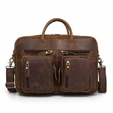 Load image into Gallery viewer, Genuine Leather man design multifunction purpose Maletas Maletin business briefcase