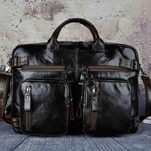 Load image into Gallery viewer, Genuine Leather man design multifunction purpose Maletas Maletin business briefcase