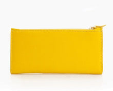 Load image into Gallery viewer, Cow leather women solid fashion long purse handmade hasp wallet