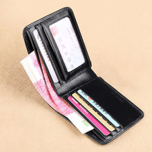 Load image into Gallery viewer, Trifold Wallet Genuine Leather Men Wallet