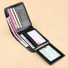 Load image into Gallery viewer, Trifold Wallet Genuine Leather Men Wallet