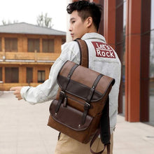 Load image into Gallery viewer, High Quality Men's Backpack Bags Man Casual Pu Leather Backpack