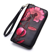 Load image into Gallery viewer, Flower Genuine Leather Women's Wallet