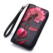 Load image into Gallery viewer, Flower Genuine Leather Women's Wallet