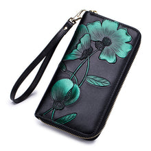 Load image into Gallery viewer, Flower Genuine Leather Women's Wallet