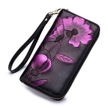 Load image into Gallery viewer, Flower Genuine Leather Women's Wallet