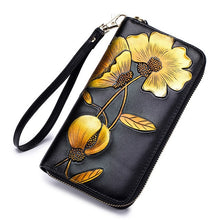 Load image into Gallery viewer, Flower Genuine Leather Women's Wallet