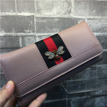 Load image into Gallery viewer, Leather short paragraph bee pearl small wallet