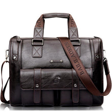 Load image into Gallery viewer, Men Leather Black Briefcase Business Handbag