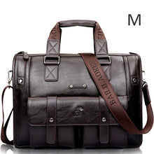 Load image into Gallery viewer, Men Leather Black Briefcase Business Handbag
