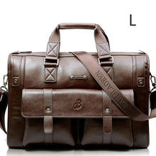 Load image into Gallery viewer, Men Leather Black Briefcase Business Handbag