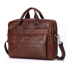 Load image into Gallery viewer, Men Genuine Leather Handbags Casual Leather Laptop Bags