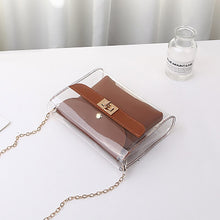 Load image into Gallery viewer, Women PVC clear bag satchel bag