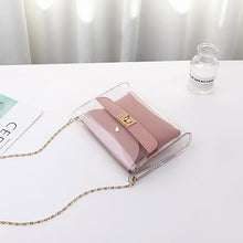 Load image into Gallery viewer, Women PVC clear bag satchel bag