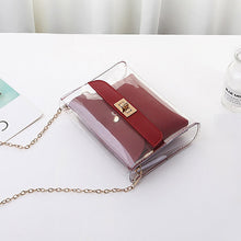 Load image into Gallery viewer, Women PVC clear bag satchel bag