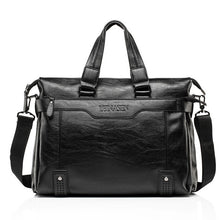 Load image into Gallery viewer, Men's Leather Briefcase PU Material 15inch Men's Shoulder Bag