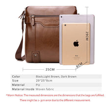 Load image into Gallery viewer, Men's Leather Briefcase PU Material 15inch Men's Shoulder Bag