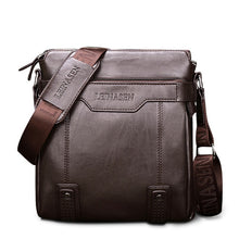 Load image into Gallery viewer, Men's Leather Briefcase PU Material 15inch Men's Shoulder Bag