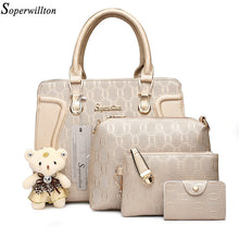 Load image into Gallery viewer, Soperwillton Luxury Handbags Women Bag Set