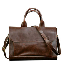 Load image into Gallery viewer, Retro Men's Briefcase Crazy Horse Leather Laptop Handbag
