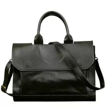 Load image into Gallery viewer, Retro Men's Briefcase Crazy Horse Leather Laptop Handbag