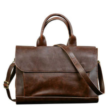 Load image into Gallery viewer, Retro Men's Briefcase Crazy Horse Leather Laptop Handbag