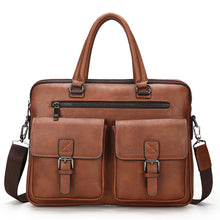 Load image into Gallery viewer, 2019 New Men Split Leather Handbag Zipper Men Business