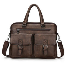 Load image into Gallery viewer, 2019 New Men Split Leather Handbag Zipper Men Business
